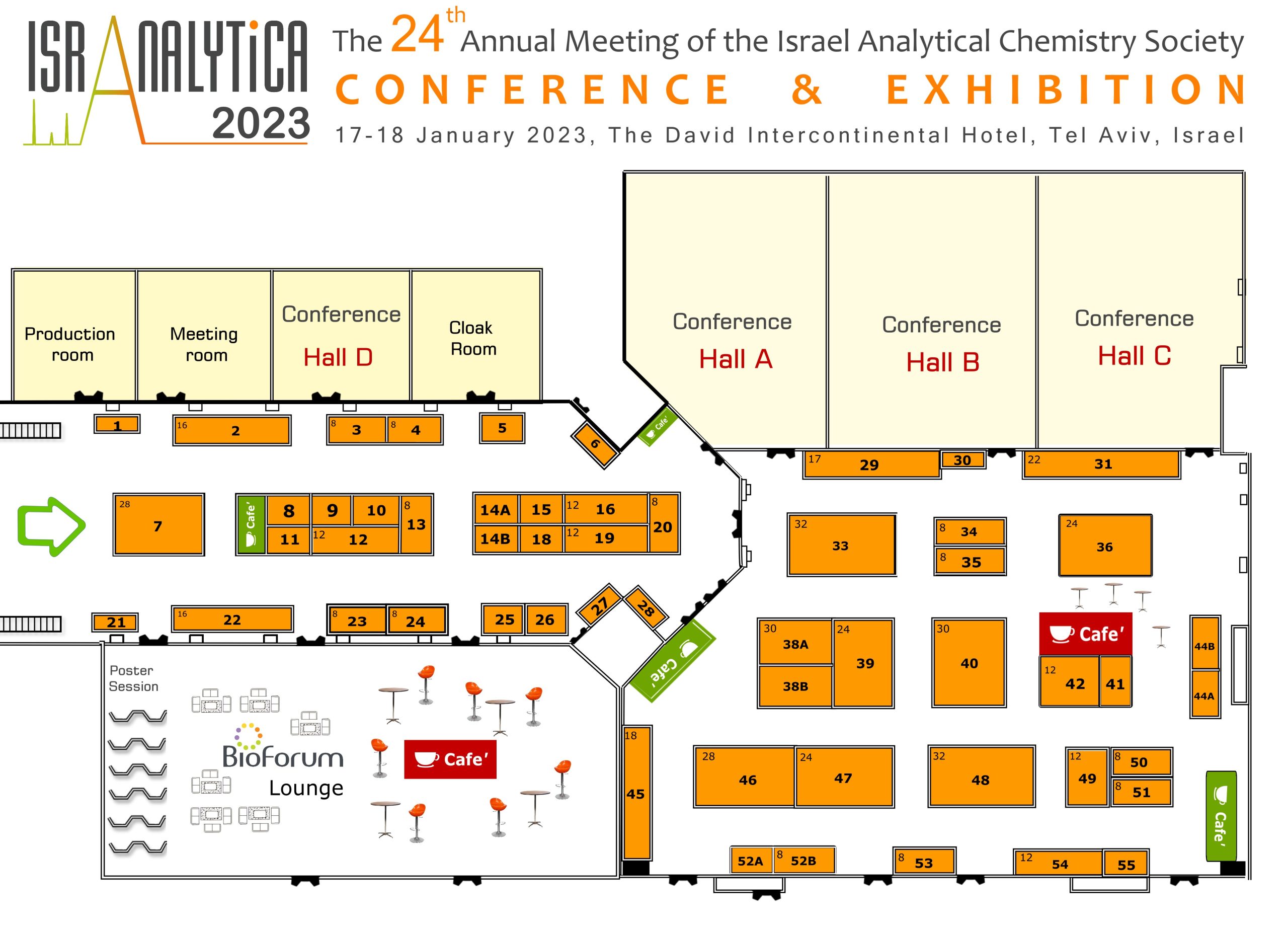 Exhibition 2023 Map The 24th ANNUAL MEETING of The Israel Analytical